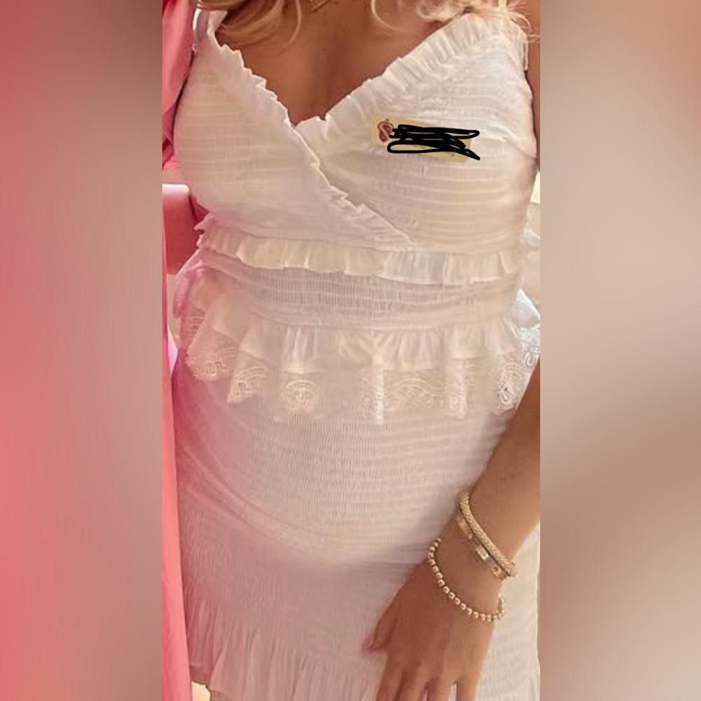 DO+BE White Ruffle Mini Dress